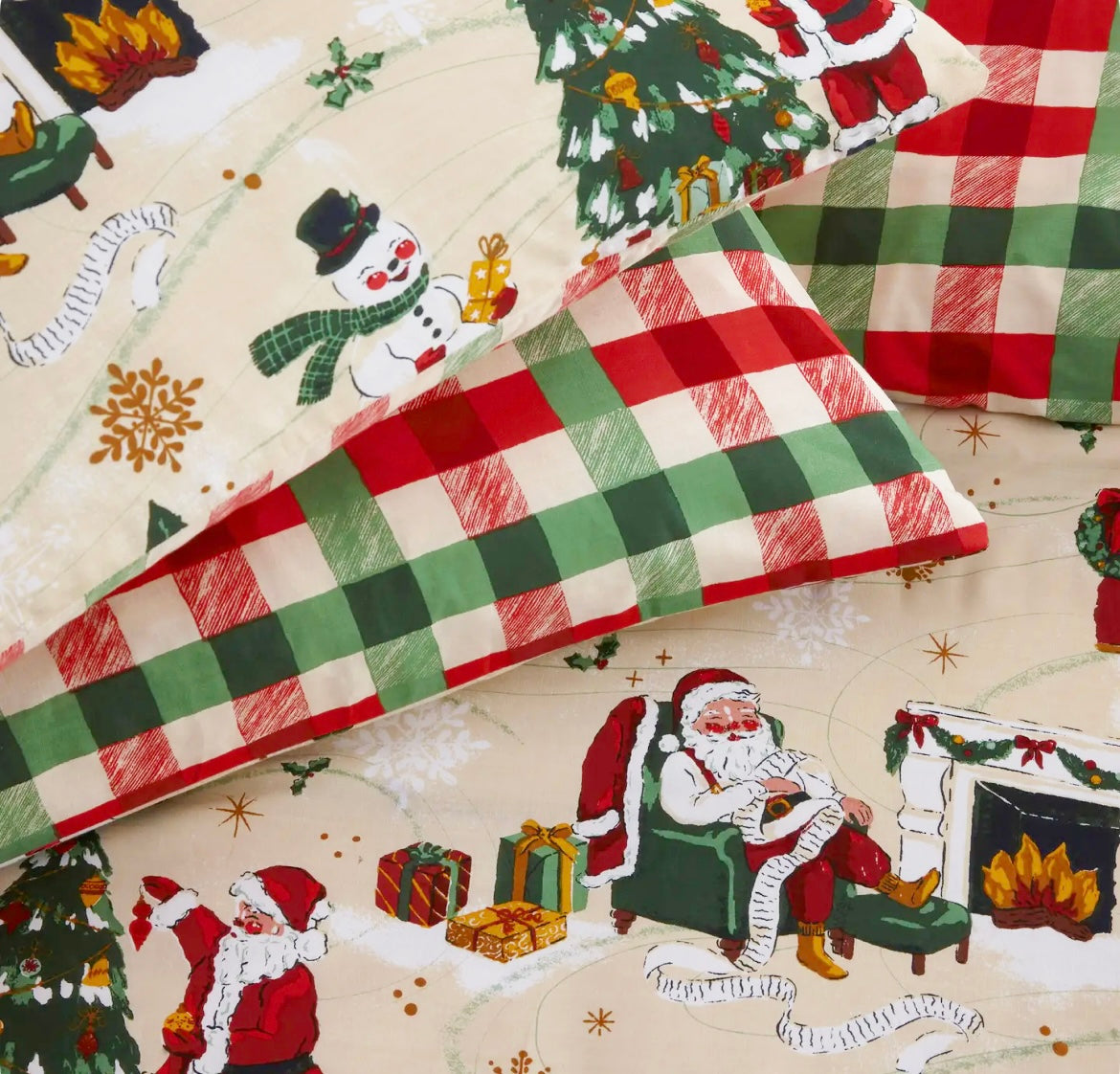 Jolly Santa Reversible Easy Iron Bedding