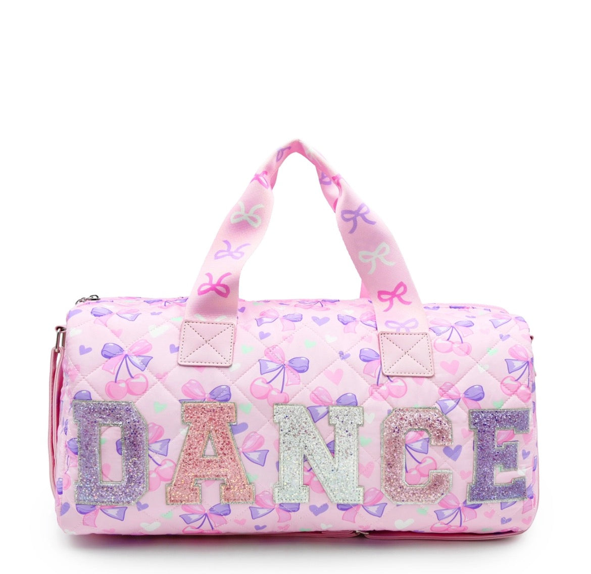 DANCE Cherry Bow Printed Quilted Large Duffle Bag