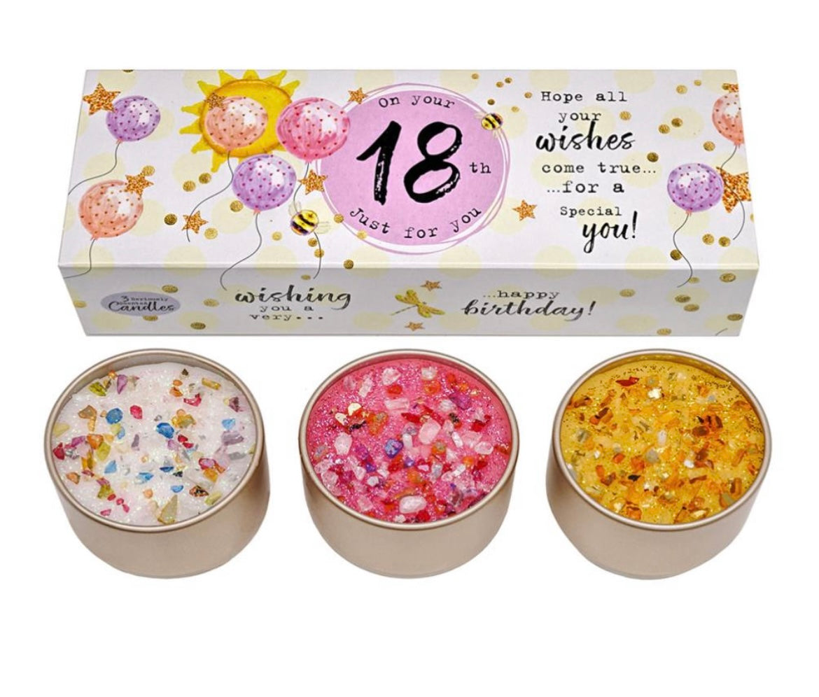 18th Birthday Set 3 Candles
