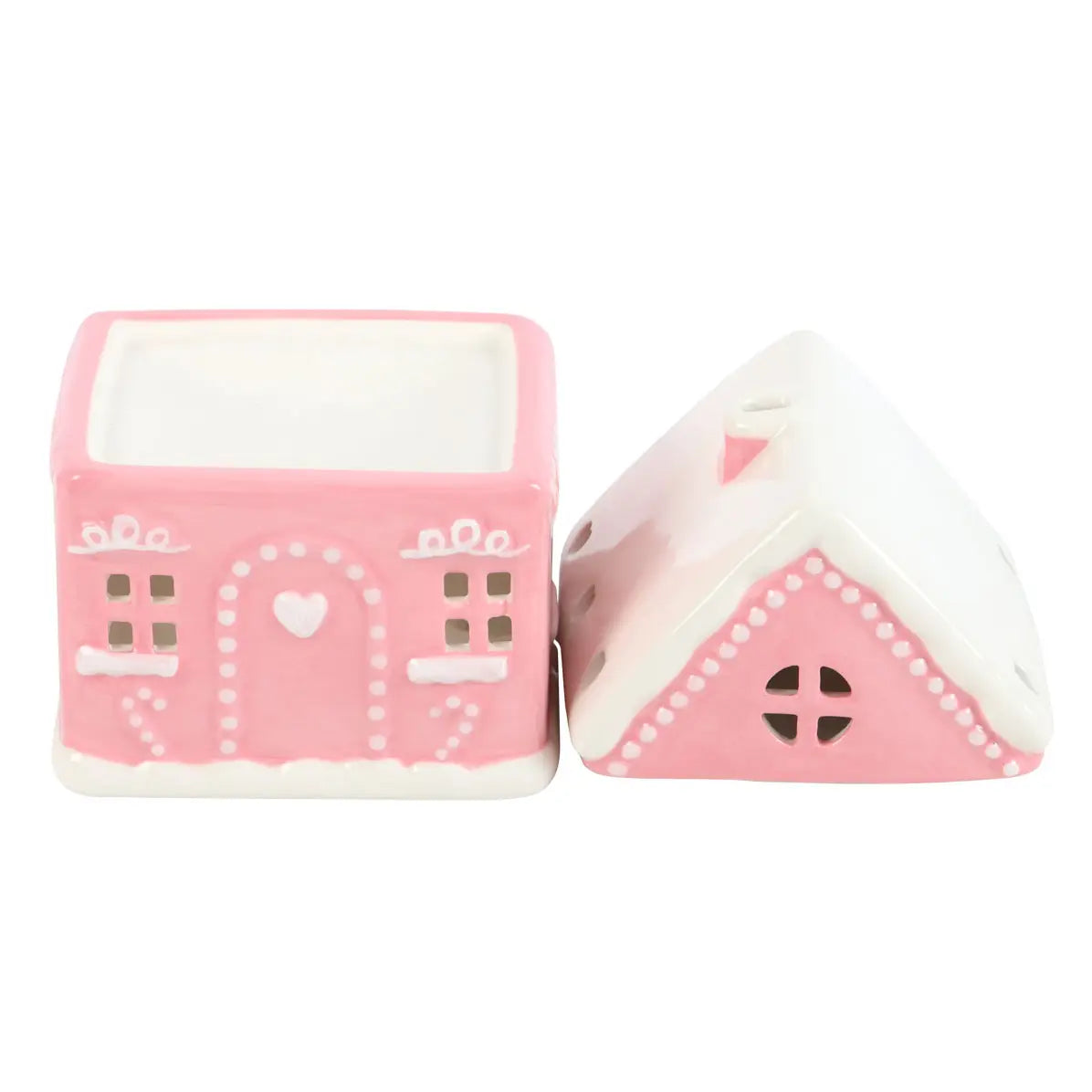 Pink Gingerbread Ceramic House
