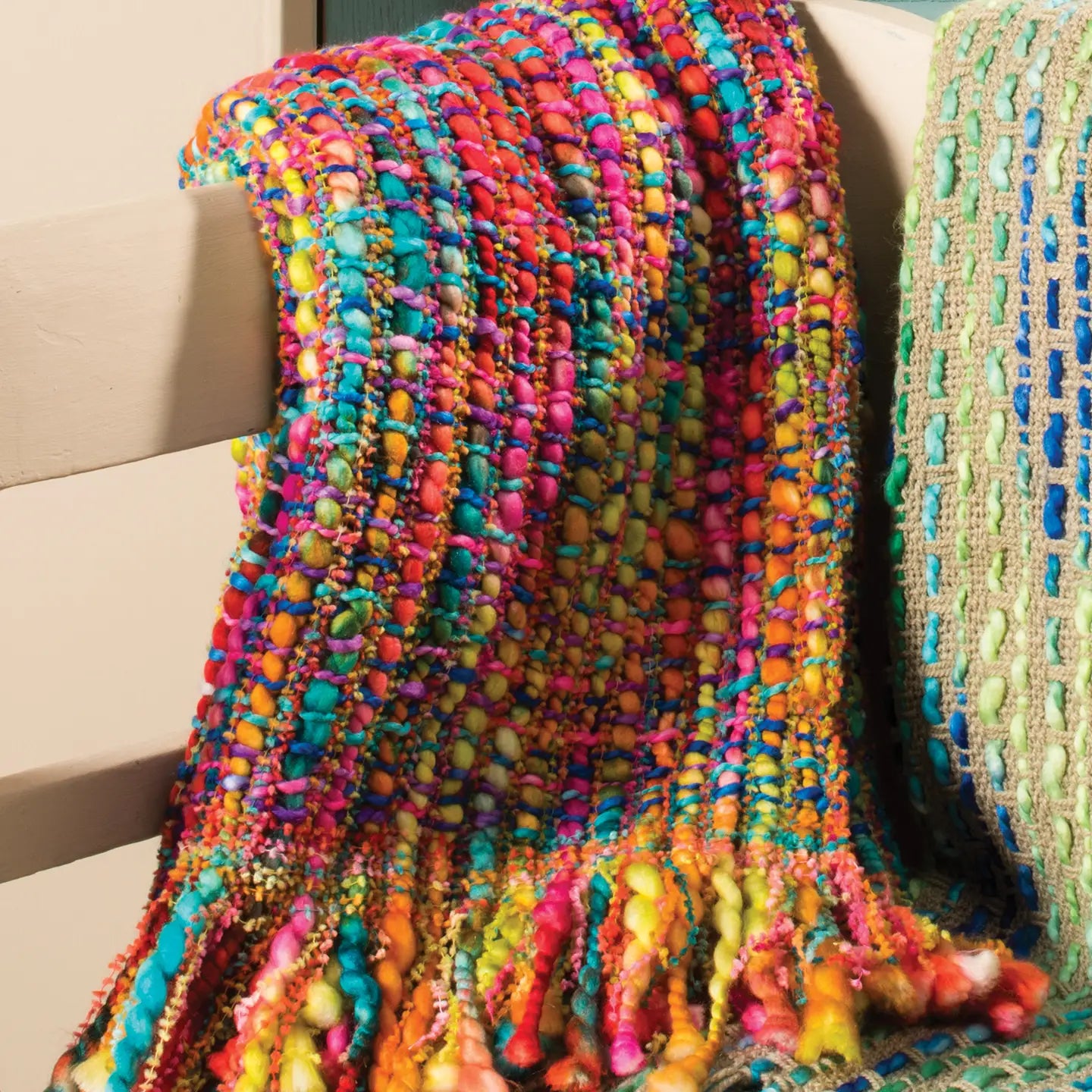 Multicoloured Soft Woven Throw