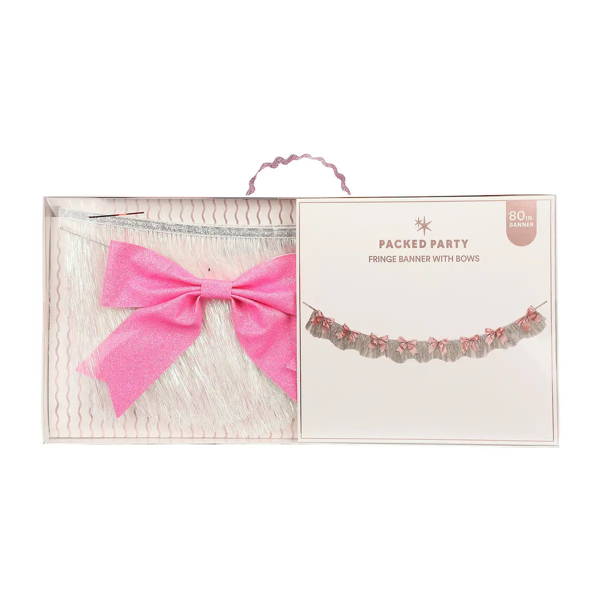 Beautiful Bows Pink Fringe Reusable Garland