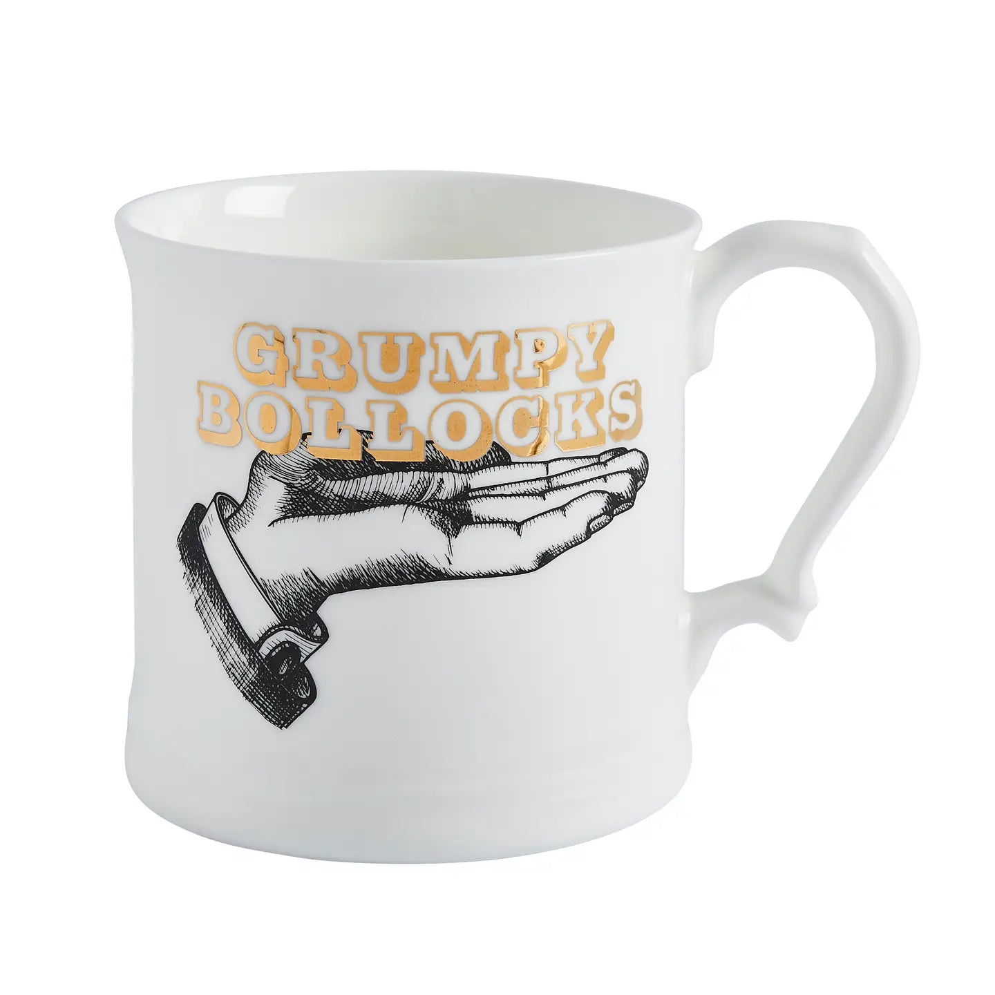 Grumpy B Fine Bone China Mug Gilded in 18ct Gold, Gift Boxed