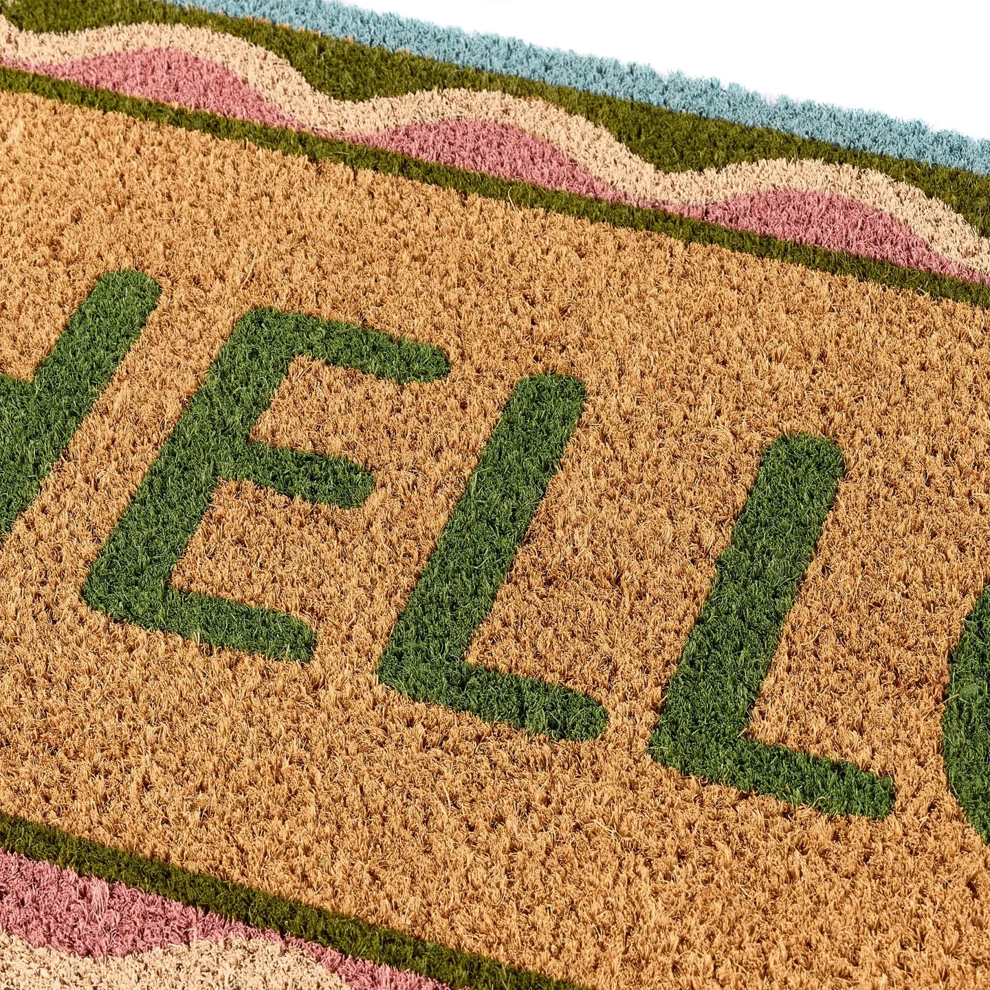Hello Scallop Coir Mat 45cm x 75cm