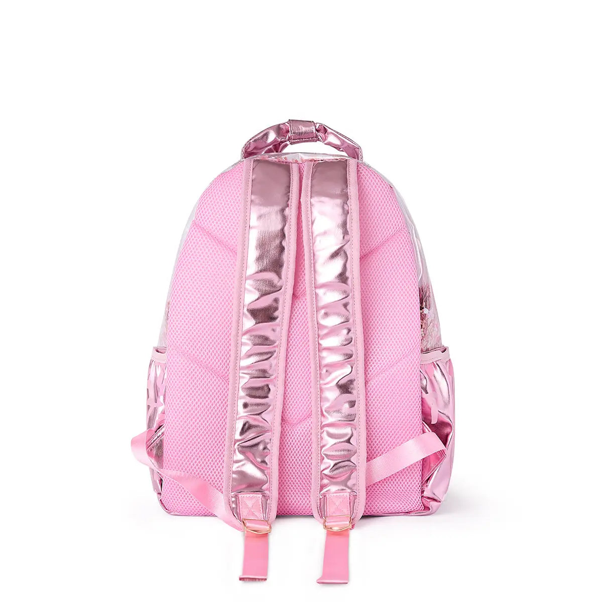 Pink Bow & Glitter Backpack With Adjustable Straps