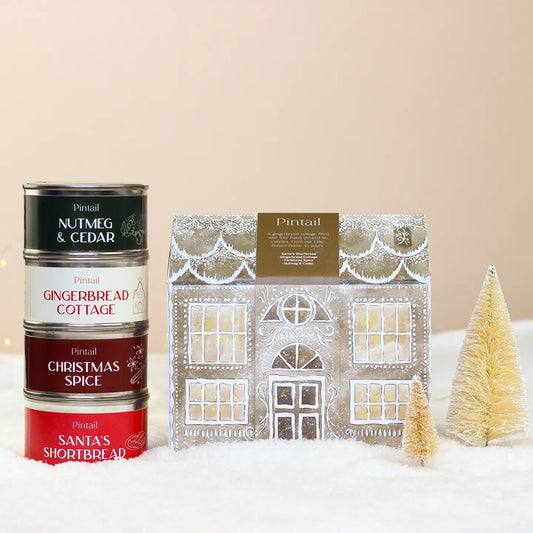 Gingerbread Cottage Set 4 Candles