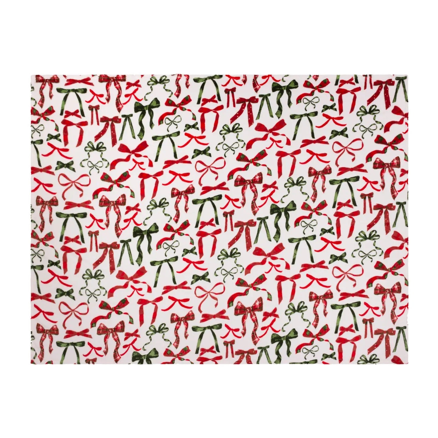 Bow Printed Fleece Throw/Blanket