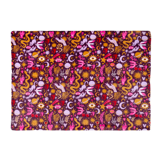 Enchanted Printed Sherpa Fleece Throw Pink 130cm x 180cm