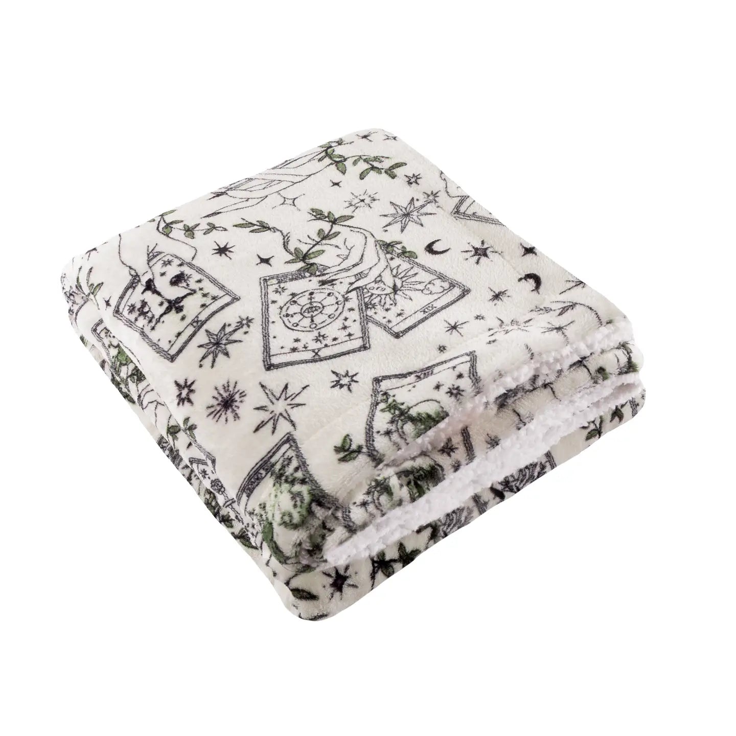 Celestial Stories Printed Sherpa Fleece Throw 130x180cm