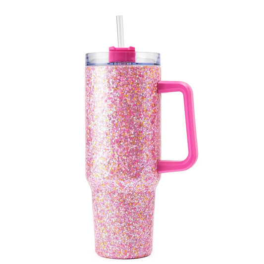 Pink Glitter 40oz BPA Free Tumbler