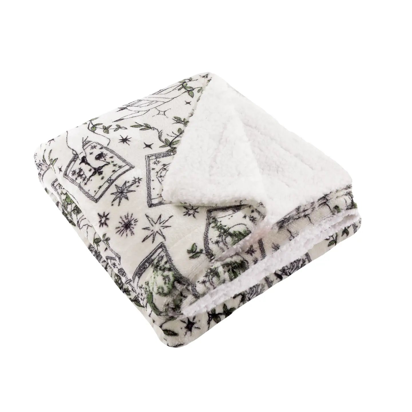 Celestial Stories Printed Sherpa Fleece Throw 130x180cm