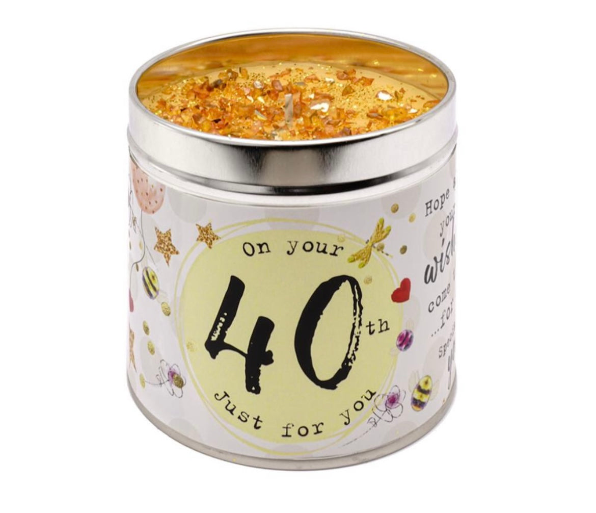 40th Birthday 240g Candle