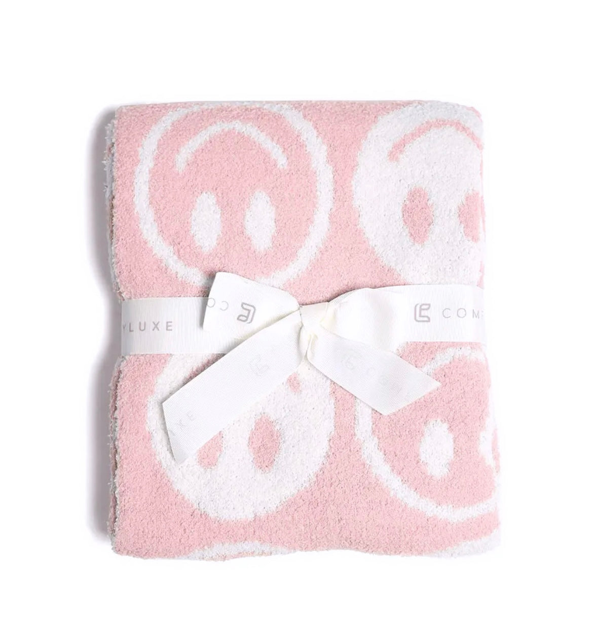 Pink Smile Patterned Reversible Premium Throw Blanket