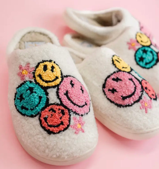 Multicoloured Happy Slippers
