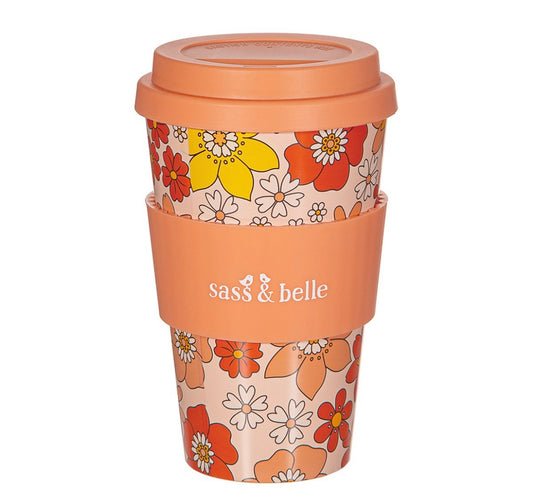 70'S Floral Travel Coffee Cup