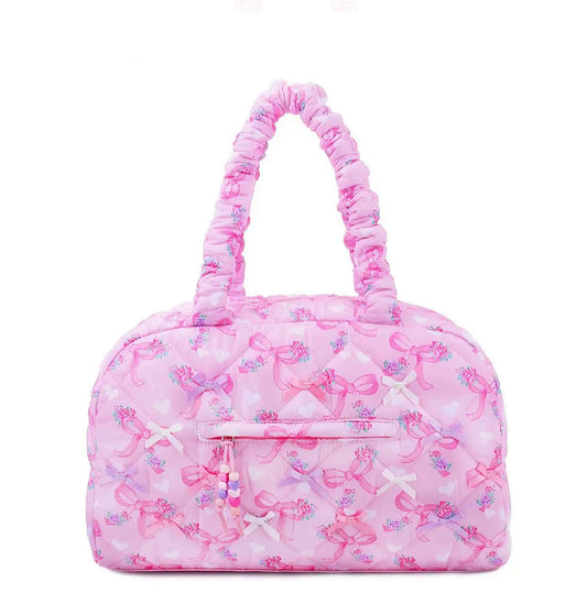 Pink Bow Ribbon Meduim Duffle Bag