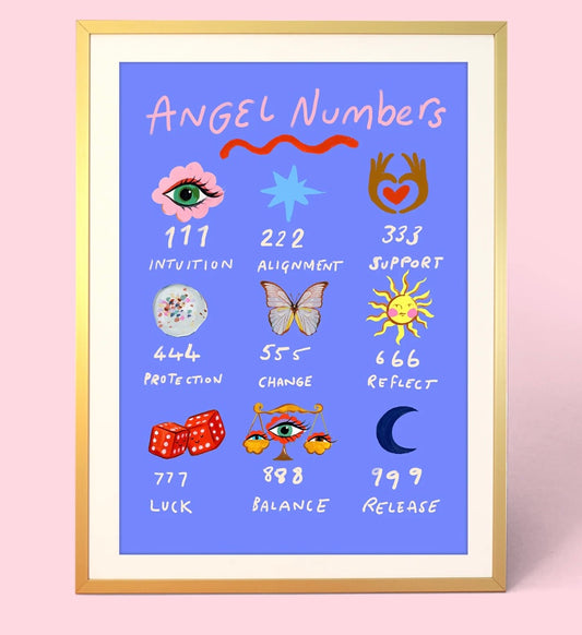 Eleanor Bowmer Angel Numbers A4 Print (Frame Not Included)
