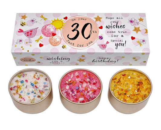 30th Birthday Set 3 Candles
