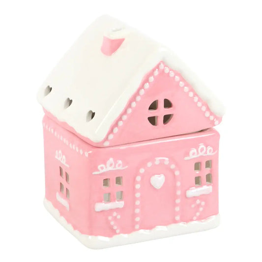 Pink Gingerbread Ceramic House