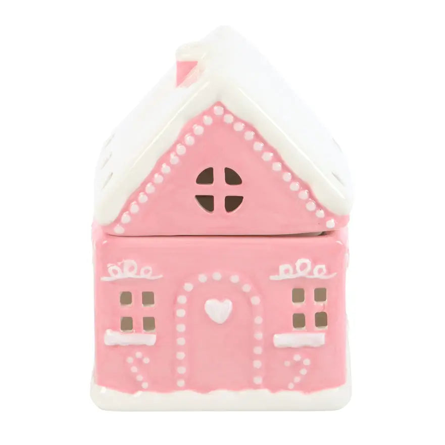 Pink Gingerbread Ceramic House