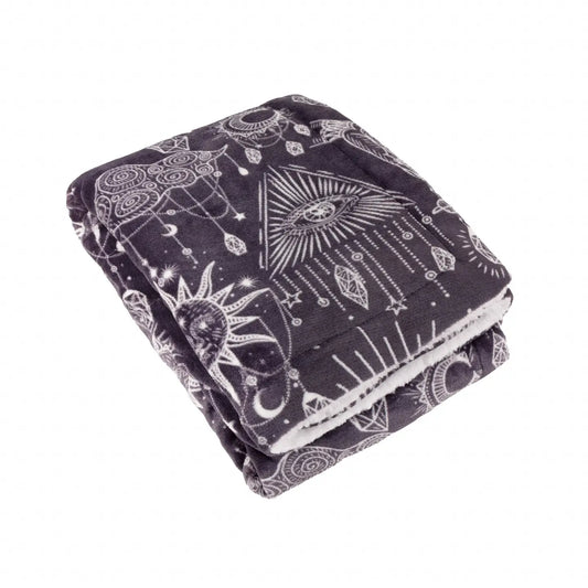 Constellation Charcoal Sherpa Fleece Blanket/Throw