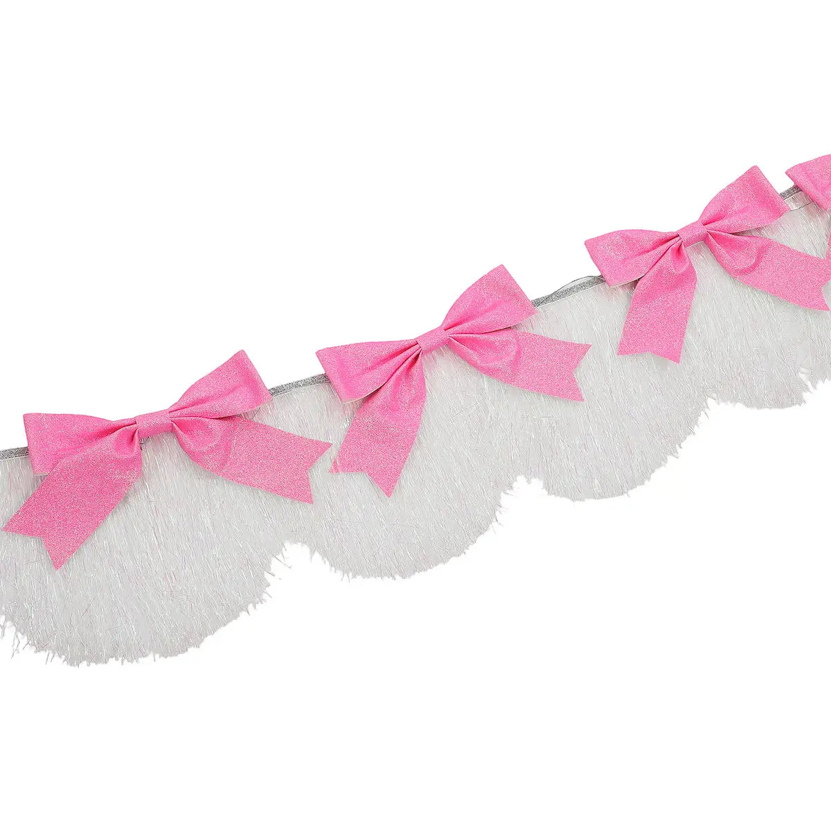 Beautiful Bows Pink Fringe Reusable Garland