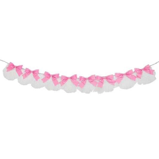 Beautiful Bows Pink Fringe Reusable Garland