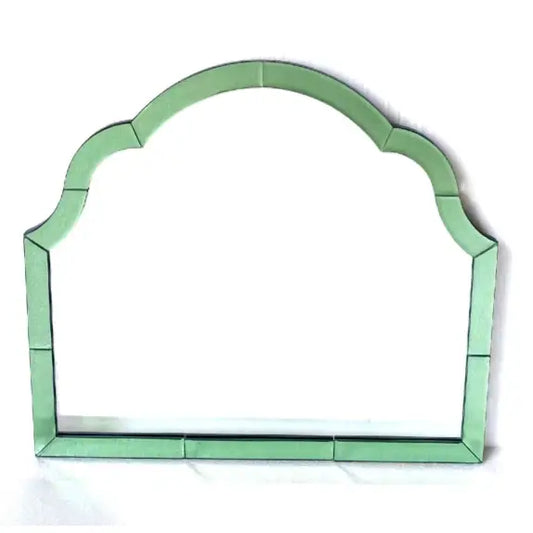 Overmantle Green "Venus" Glass-Framed Wall Mirror