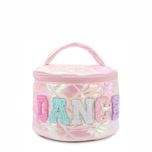 Dance Metallic Round Quilted Glam Bag