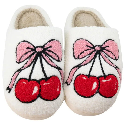 Cherry Bow Slippers Adults