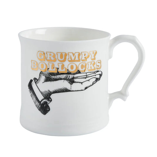 Grumpy B Fine Bone China Mug Gilded in 18ct Gold, Gift Boxed
