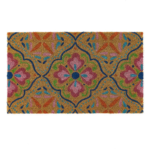 Bright Tile Coir Doormat 45cm x 75cm