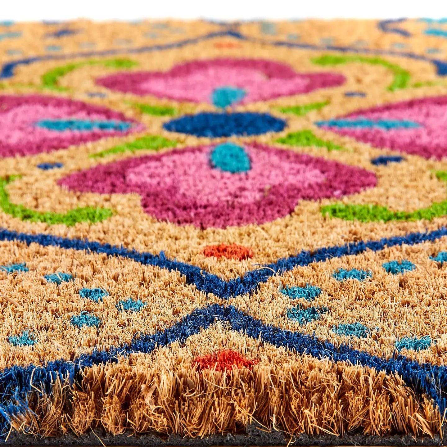 Bright Tile Coir Doormat 45cm x 75cm