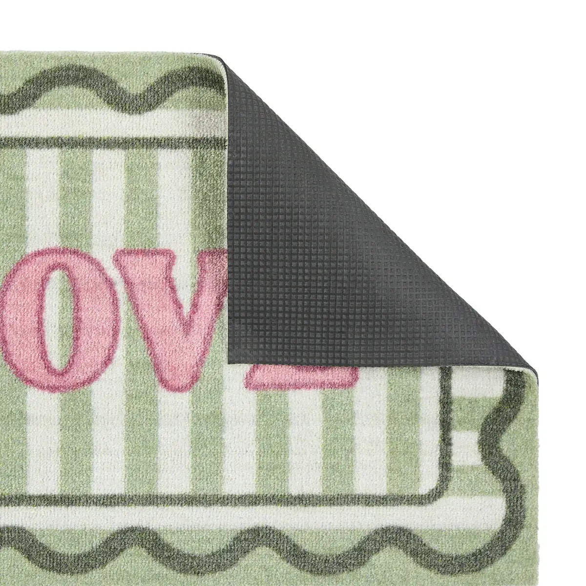Green & Pink Love Washable Mat 50cm x 75cm