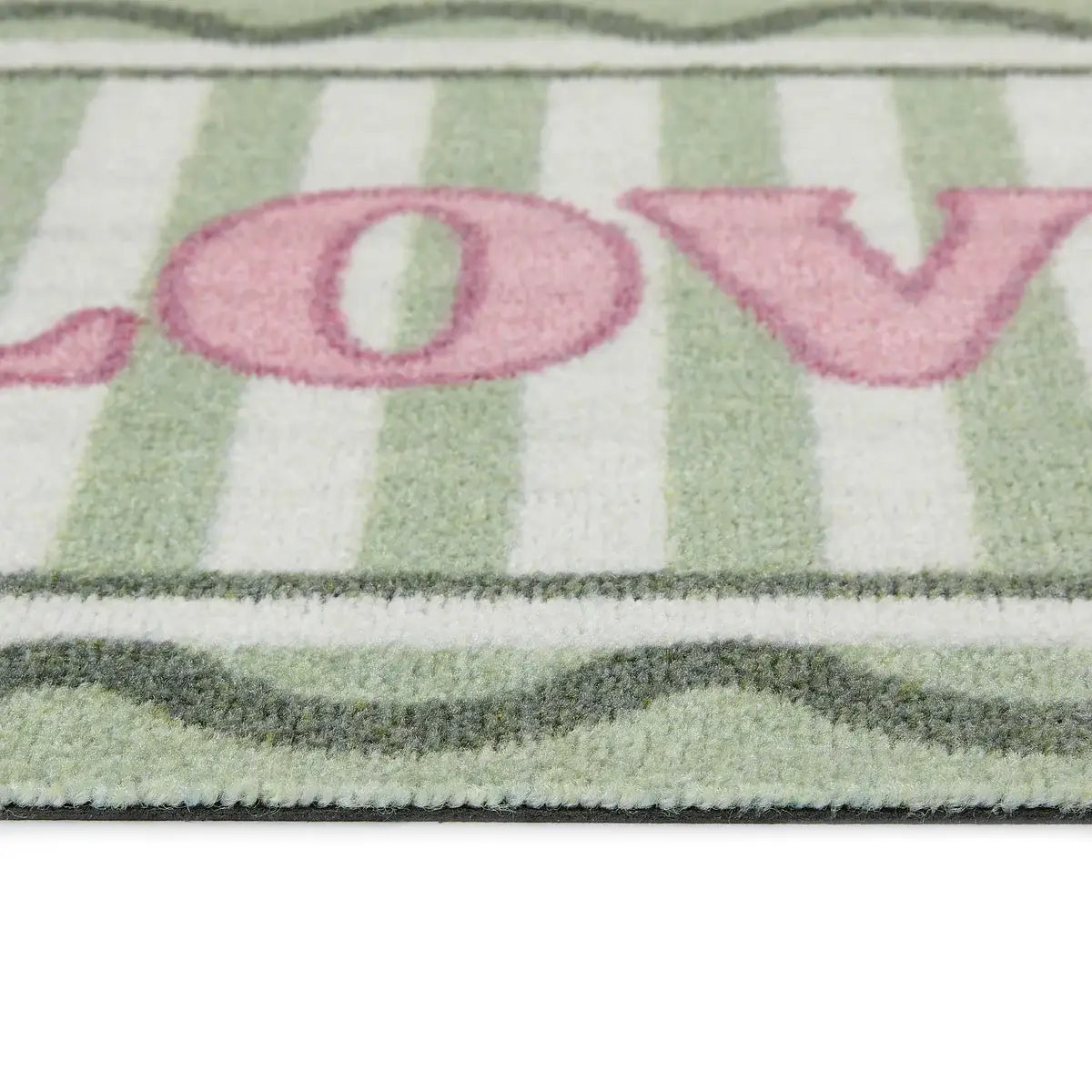 Green & Pink Love Washable Mat 50cm x 75cm