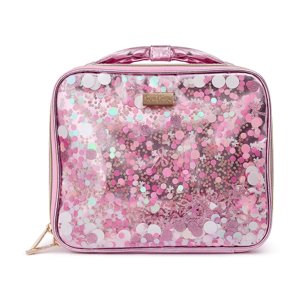 Pink Bow And Glitter Lunch Bag