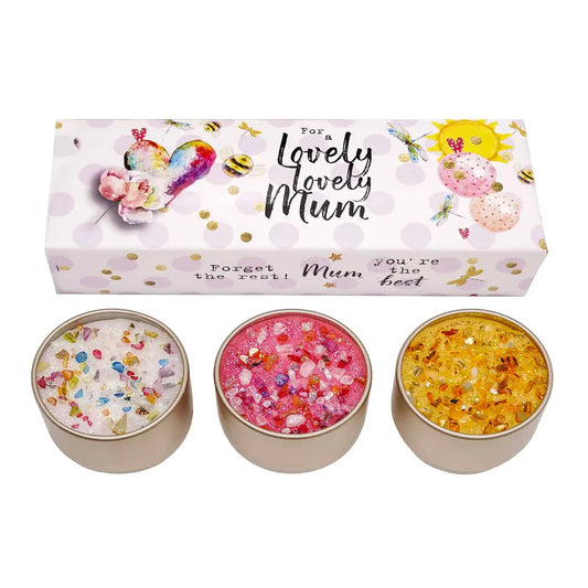 Lovely Mum Set 3 Candles In Gift Box