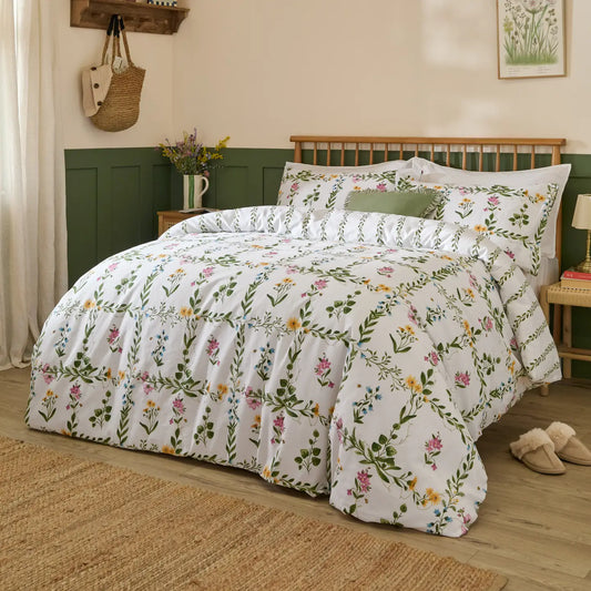 Olivia Floral Reversible 100% Cotton Duvet Set