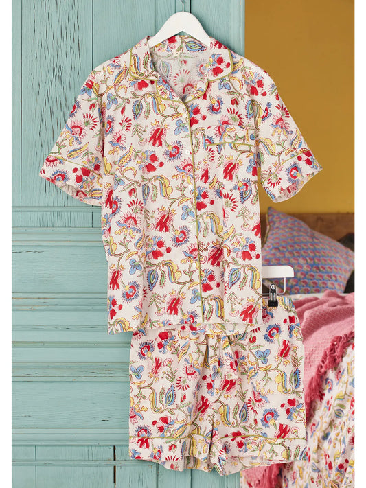 Shvanthi Block Print Short Pyjamas