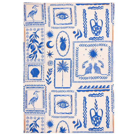 Blue & White Indoor/outdoor Rug